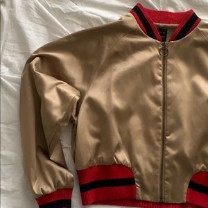 Forever 21 metallic bomber